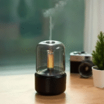 Candlelight Humidifier Cool Mist Humidifier Essential Oil Diffuser Aroma Diffuser Flame Air Diffuser