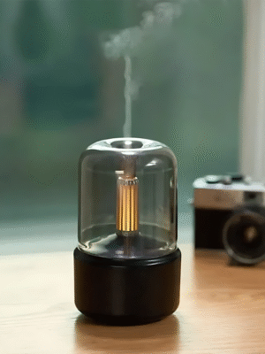 Candlelight Humidifier Cool Mist Humidifier Essential Oil Diffuser Aroma Diffuser Flame Air Diffuser