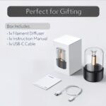 Candlelight Humidifier Cool Mist Humidifier Essential Oil Diffuser Aroma Diffuser Flame Air Diffuser