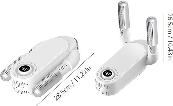 Electric Shoes Dryer Boot Heater Deodorizer Dehumidifier Machine Home Portable Smart Electric Shoe Drying (White)