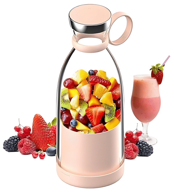 Mini Portable USB Juicer Bottle | Electric Blender for Juices, Smoothie, Protein Shakes | Perfect for Travel Gym Office | Self Mixing Grinder, USB Rechargeable