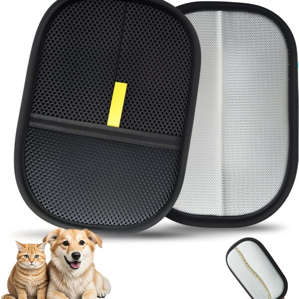 Pet Hair Removal Glove for Cats & Dogs, 2025 Newly Upgraded Five-Finger Electrostatic Pet Hair Gloves, Reusable Pet Hair Remover Tool for Clothing, Couch, Carpet, Cat Grooming Gloves-1 PCS