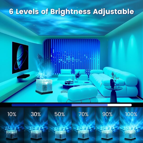 Ocean Wave Projector Night Lamp Water Ripple Light Northern Lights 3D Illusion Projector Lamp