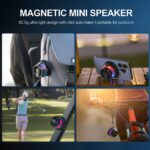 G200 Magnetic Phone Stand Bluetooth Speaker - Gift Ideas - Small Multifunctional Portable RGB Wireless Speaker with Strong Magnet for Home/Office/Travel/Fridge/Workbench/Car & Anything Metal