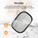 Pet Hair Removal Glove for Cats & Dogs, 2025 Newly Upgraded Five-Finger Electrostatic Pet Hair Gloves, Reusable Pet Hair Remover Tool for Clothing, Couch, Carpet, Cat Grooming Gloves-1 PCS