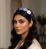 Handcrafted Elegance: The Royal Blue Woolen Hairband